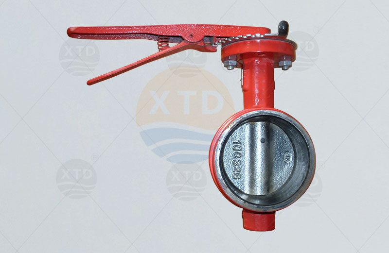 Handle grooved butterfly valve