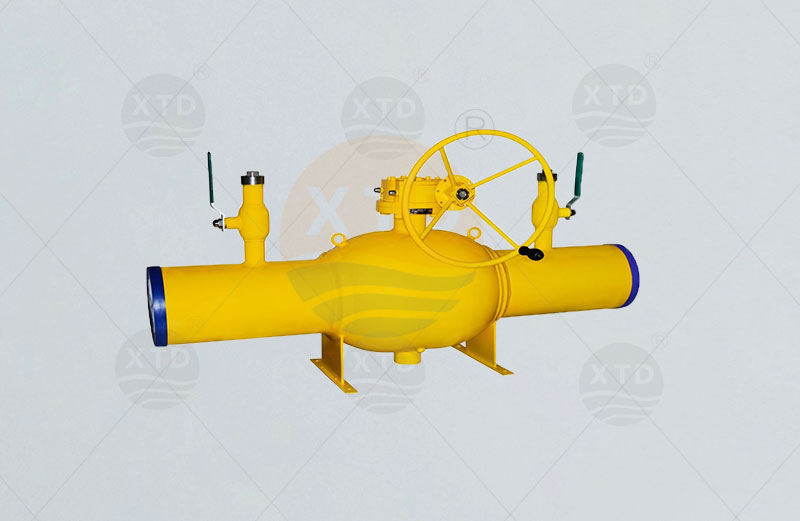 With double sleeve type spherical diffusion welded ball valve