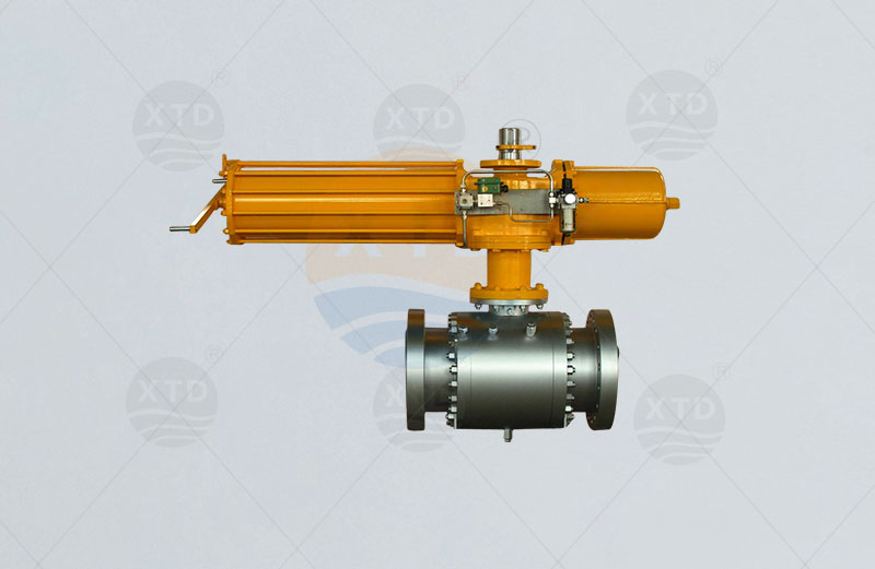 Pneumatic fixed forged steel ball valve