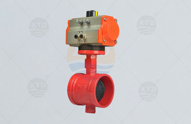 Pneumatic grooved (clamp) butterfly valve