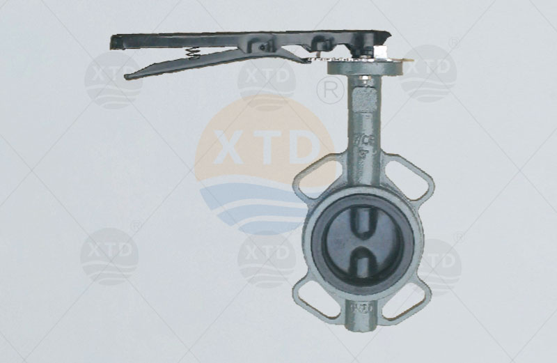 Handle cast steel butterfly valve with full rubber lining